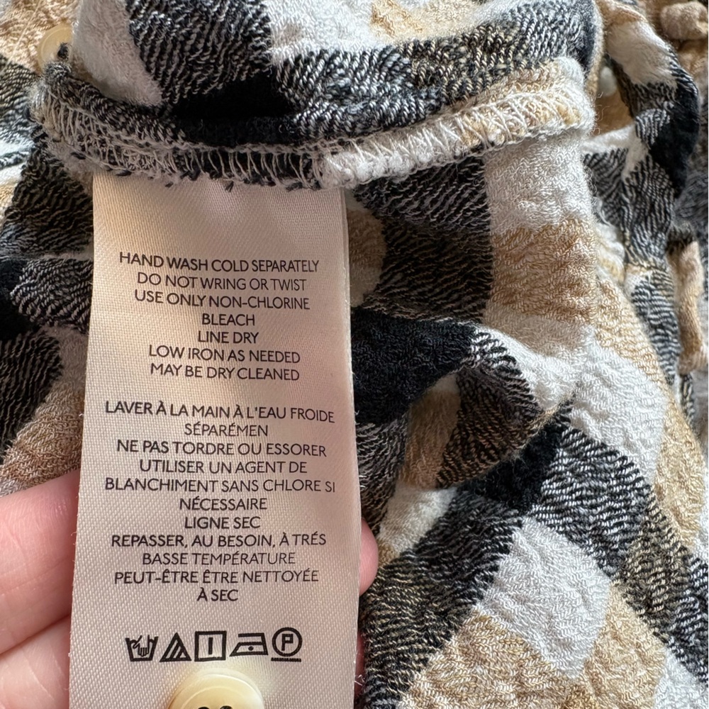 Pilcro Gingham Button Down With Ruffle Detail - image 7